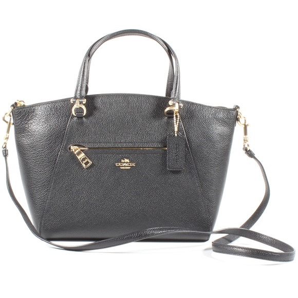 Coach Handbags - Coach Prairie Satchel Handbag Black Leather Purse